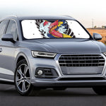 Japanese Koi Carp Tattoo Print Car Windshield Sun Shade