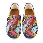 Japanese Koi Carp Tattoo Print Casual Shoes