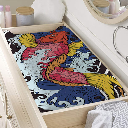 Japanese Koi Carp Tattoo Print Changing Pad Cover