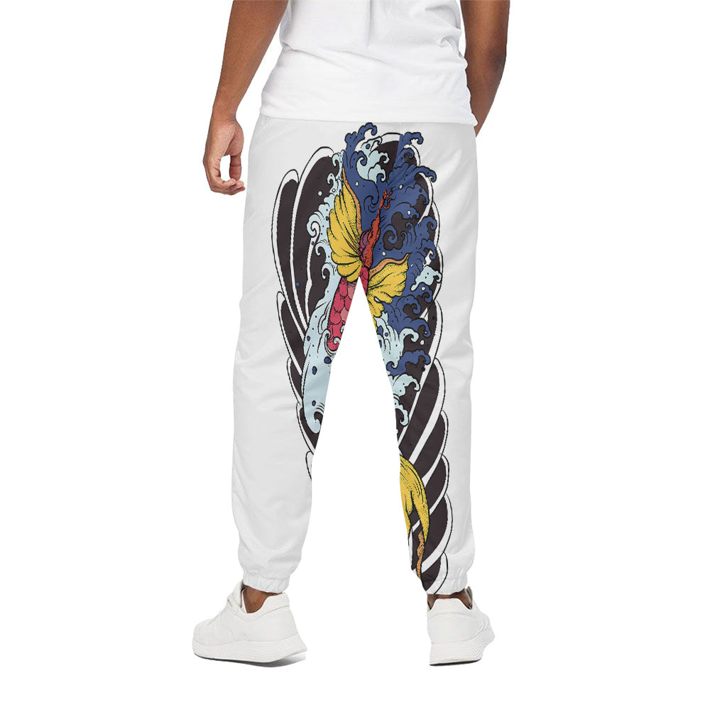 Japanese Koi Carp Tattoo Print Cotton Pants