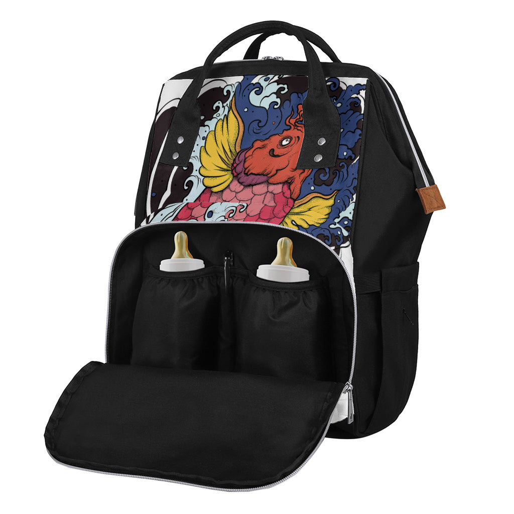 Japanese Koi Carp Tattoo Print Diaper Bag