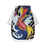 Japanese Koi Carp Tattoo Print Dog Zip Up Hoodie