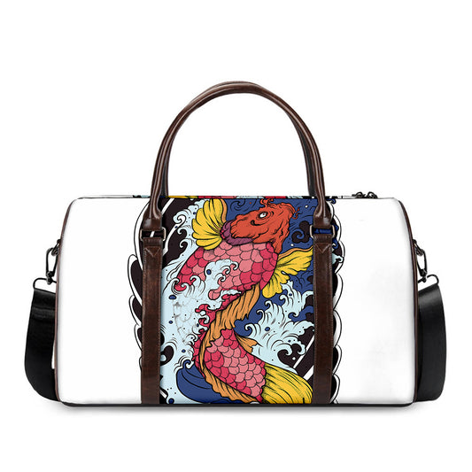 Japanese Koi Carp Tattoo Print Duffle Bag