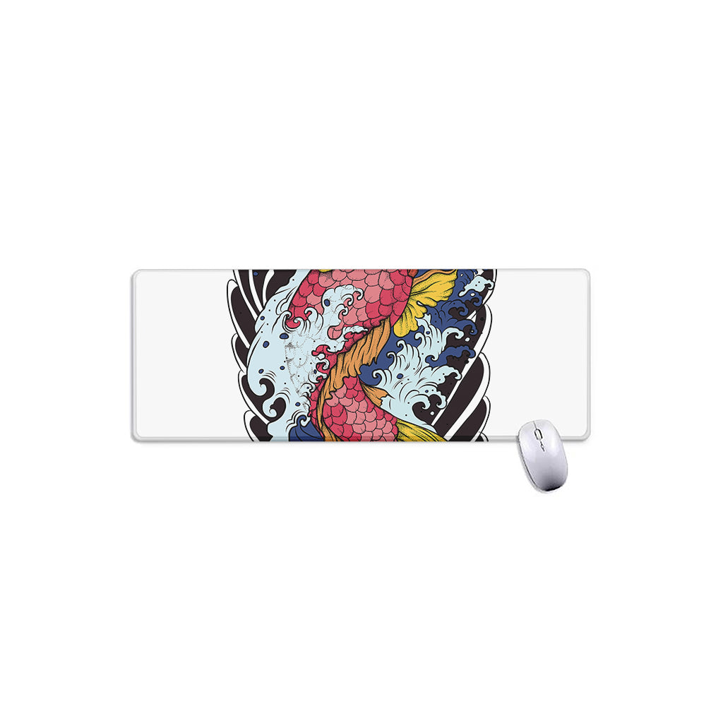 Japanese Koi Carp Tattoo Print Extended Mouse Pad