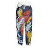 Japanese Koi Carp Tattoo Print Fleece Lined Knit Pants