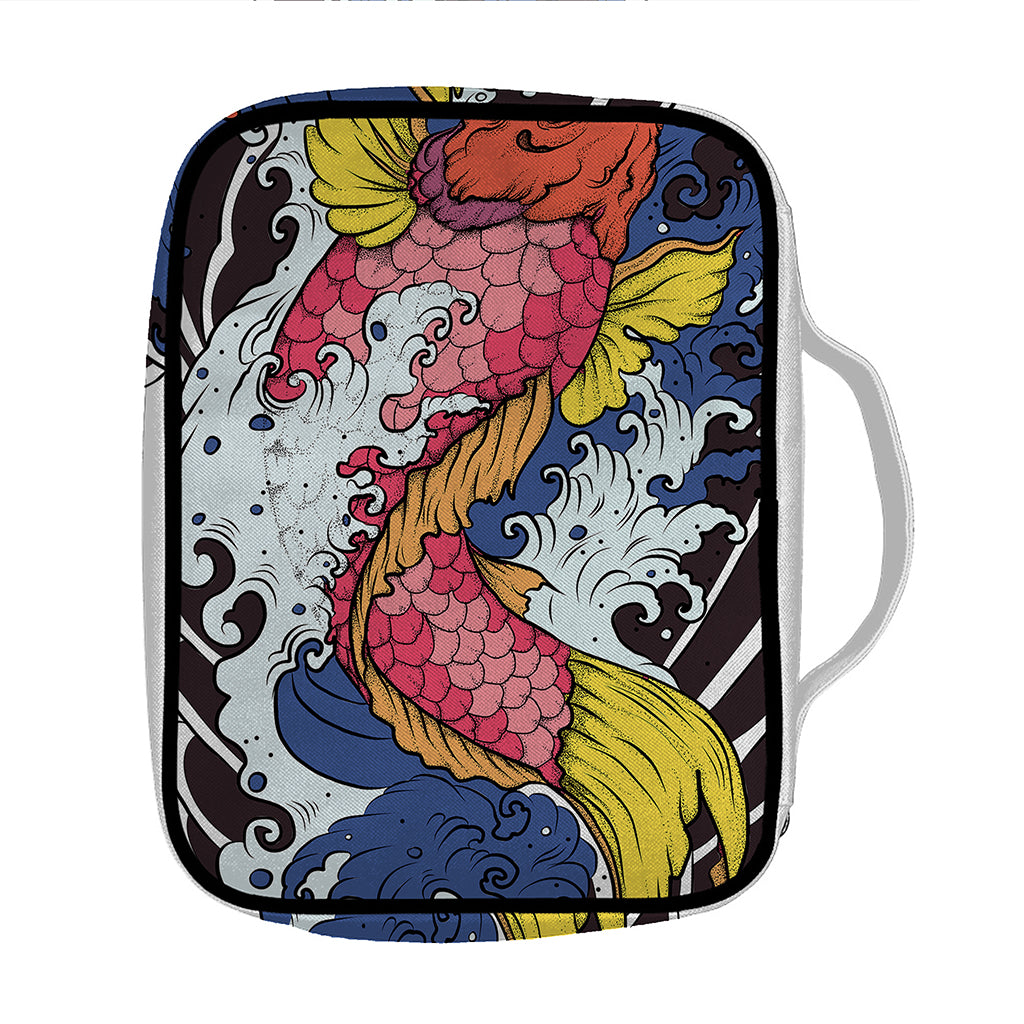 Japanese Koi Carp Tattoo Print Front Pocket Bible Bag