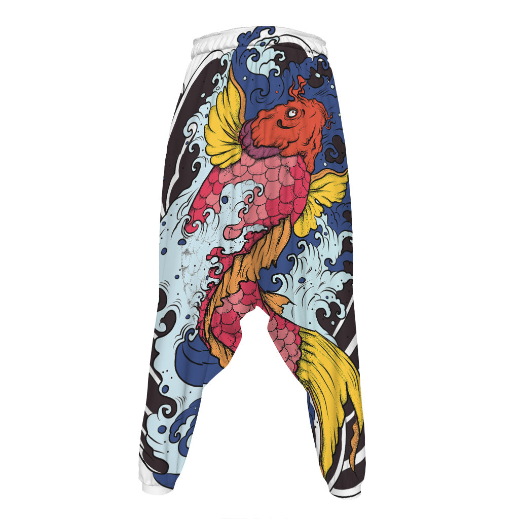 Japanese Koi Carp Tattoo Print Hammer Pants