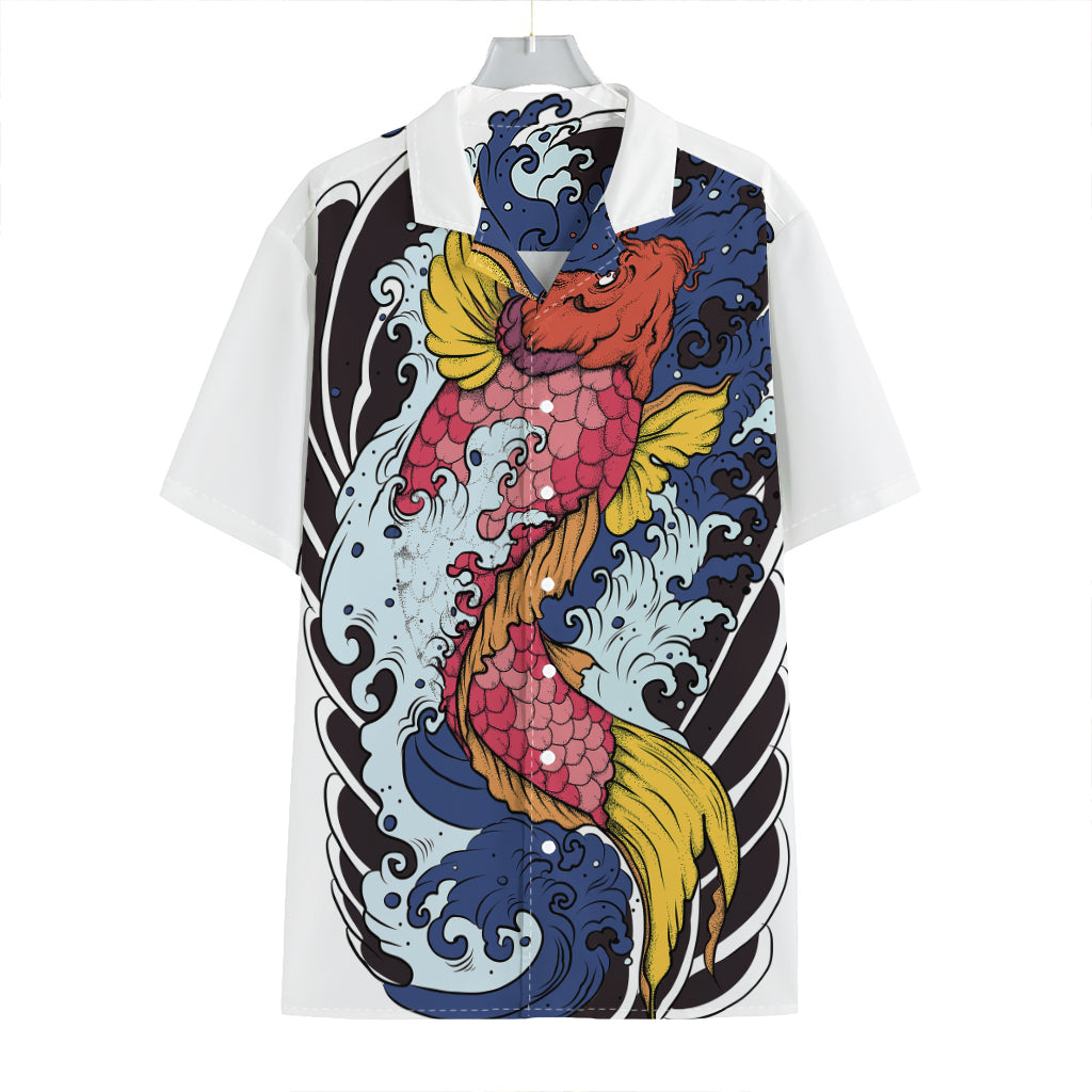 Japanese Koi Carp Tattoo Print Hawaiian Shirt