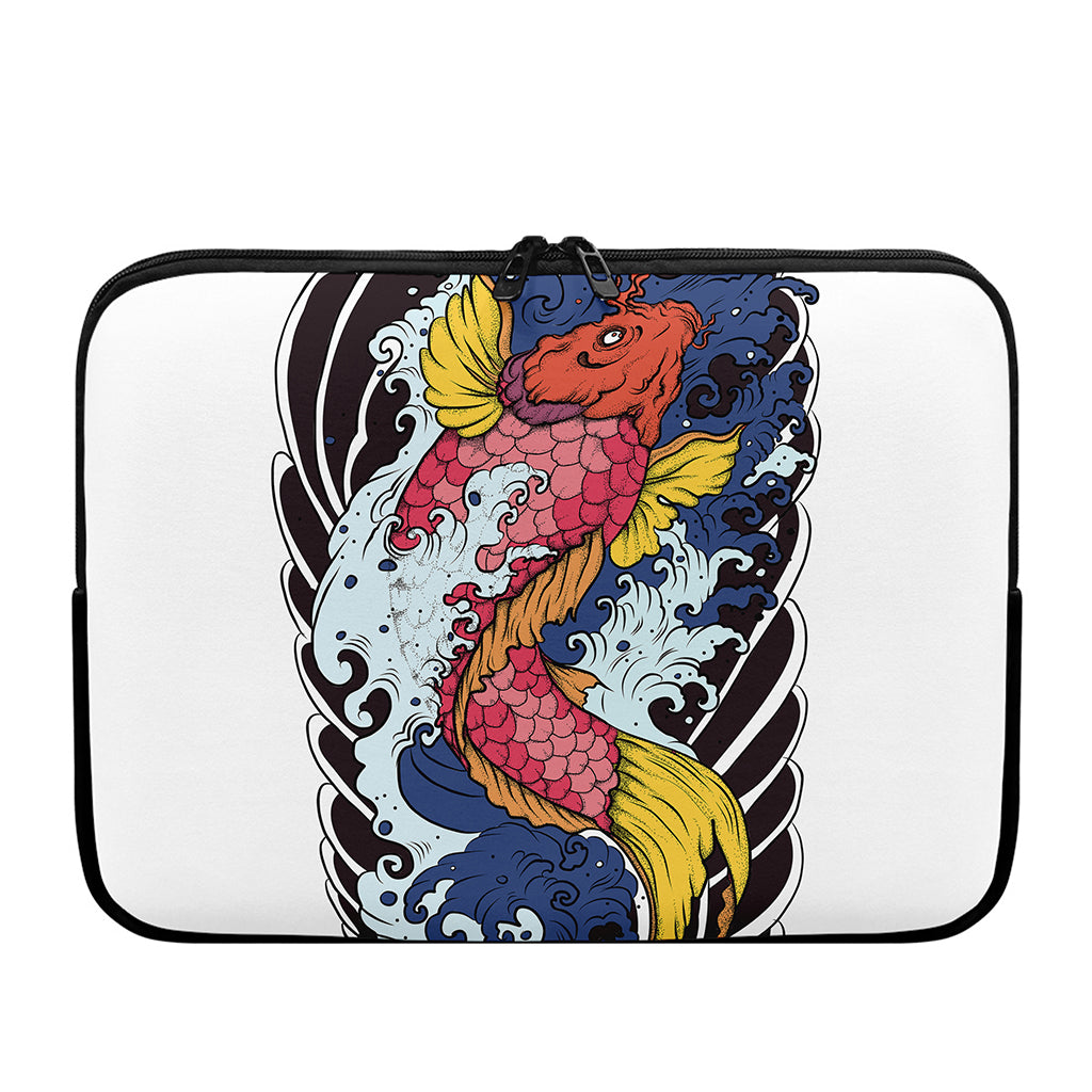 Japanese Koi Carp Tattoo Print Laptop Sleeve