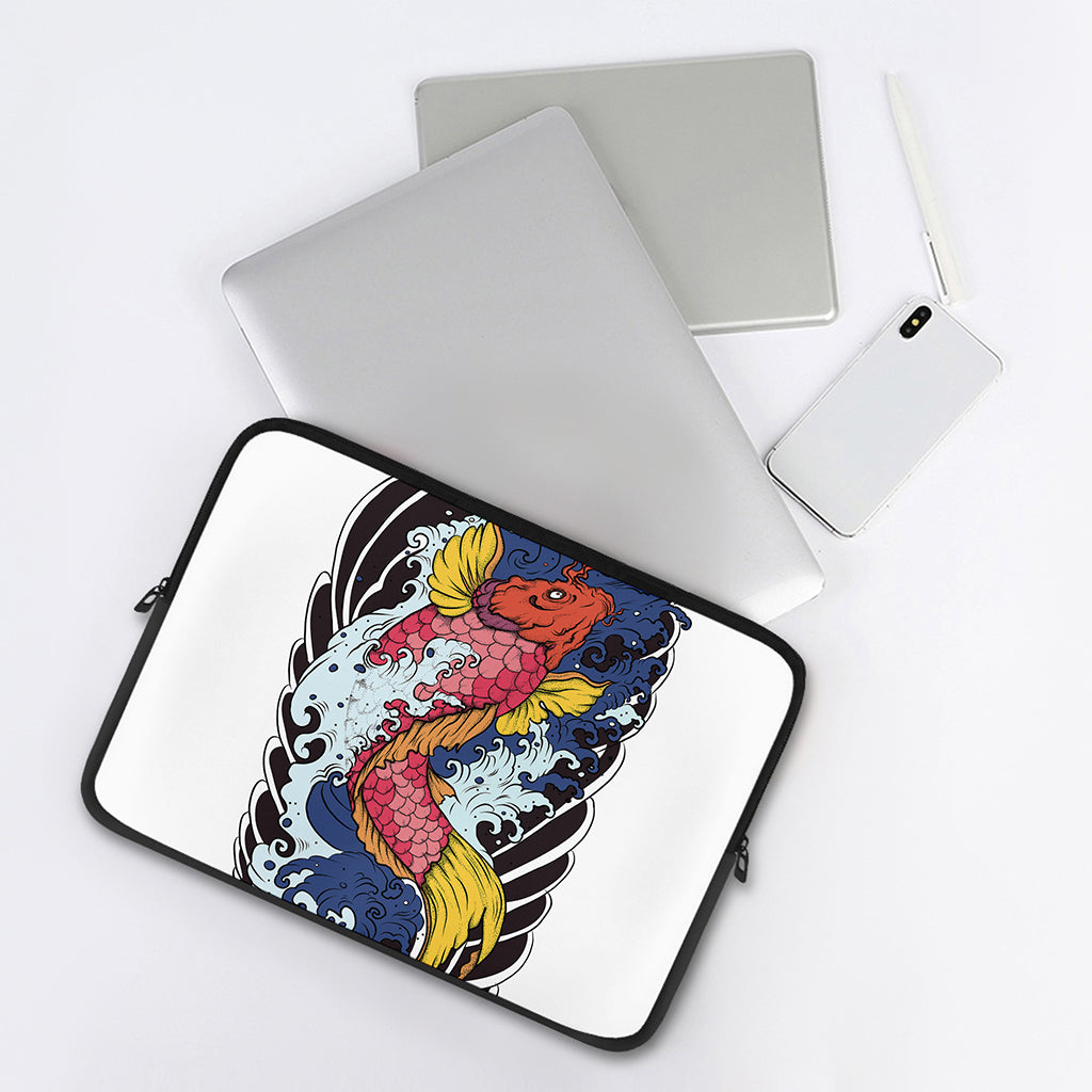 Japanese Koi Carp Tattoo Print Laptop Sleeve