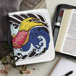 Japanese Koi Carp Tattoo Print Leather Bible Cover
