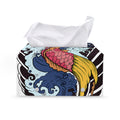 Japanese Koi Carp Tattoo Print Leather Tissue Box Cover