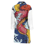 Japanese Koi Carp Tattoo Print Men's Bathrobe