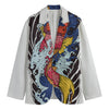 Japanese Koi Carp Tattoo Print Men's Blazer