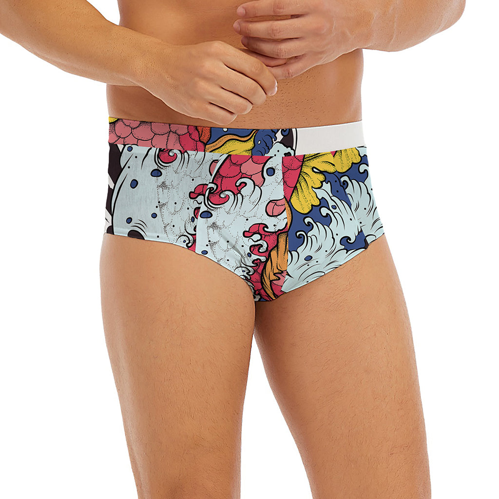 Japanese Koi Carp Tattoo Print Men's Briefs