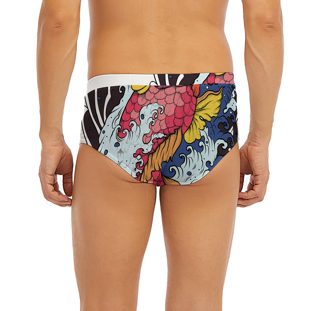 Japanese Koi Carp Tattoo Print Men's Briefs