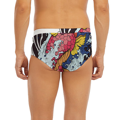 Japanese Koi Carp Tattoo Print Men's Briefs