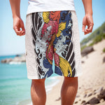 Japanese Koi Carp Tattoo Print Men's Cargo Shorts