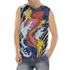 Japanese Koi Carp Tattoo Print Men's Fitness Tank Top