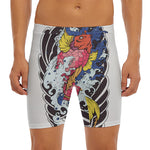 Japanese Koi Carp Tattoo Print Men's Long Boxer Briefs