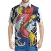 Japanese Koi Carp Tattoo Print Men's Polo Shirt