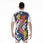 Japanese Koi Carp Tattoo Print Men's Rompers