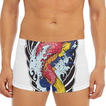 Japanese Koi Carp Tattoo Print Men's Short Boxer Briefs