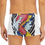 Japanese Koi Carp Tattoo Print Men's Short Boxer Briefs