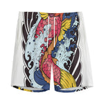 Japanese Koi Carp Tattoo Print Men's Sports Shorts