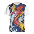 Japanese Koi Carp Tattoo Print Men's Athletic T-Shirt