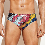 Japanese Koi Carp Tattoo Print Men's Swim Briefs