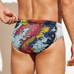 Japanese Koi Carp Tattoo Print Men's Swim Briefs