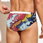 Japanese Koi Carp Tattoo Print Men's Swim Briefs