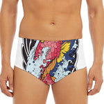 Japanese Koi Carp Tattoo Print Men's Triangle Swim Briefs