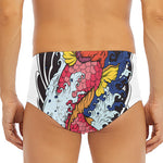 Japanese Koi Carp Tattoo Print Men's Triangle Swim Briefs