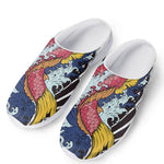 Japanese Koi Carp Tattoo Print Mesh Casual Shoes