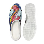 Japanese Koi Carp Tattoo Print Mesh Casual Shoes