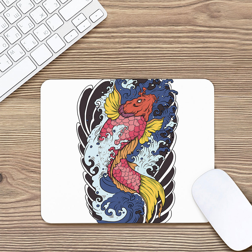 Japanese Koi Carp Tattoo Print Mouse Pad