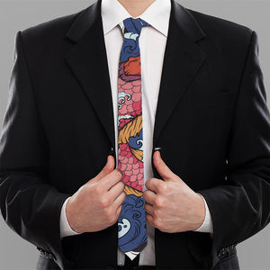 Japanese Koi Carp Tattoo Print Necktie