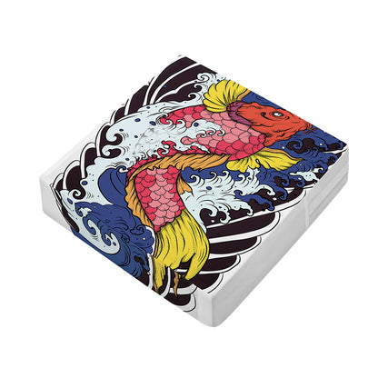 Japanese Koi Carp Tattoo Print Outdoor Seat Cushion Cover