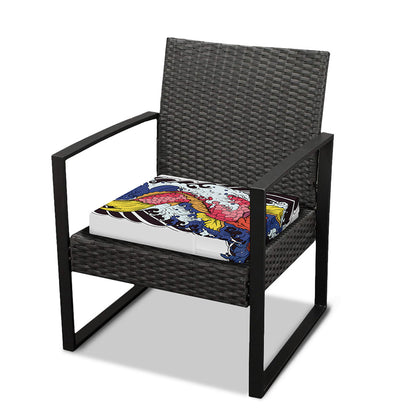 Japanese Koi Carp Tattoo Print Outdoor Seat Cushion Cover
