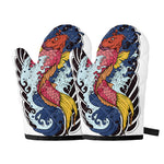 Japanese Koi Carp Tattoo Print Oven Mitts