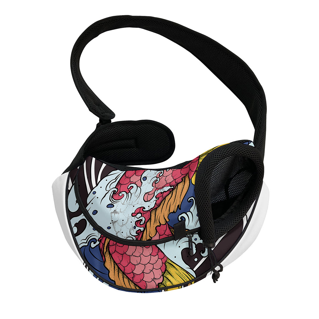 Japanese Koi Carp Tattoo Print Pet Sling Carrier