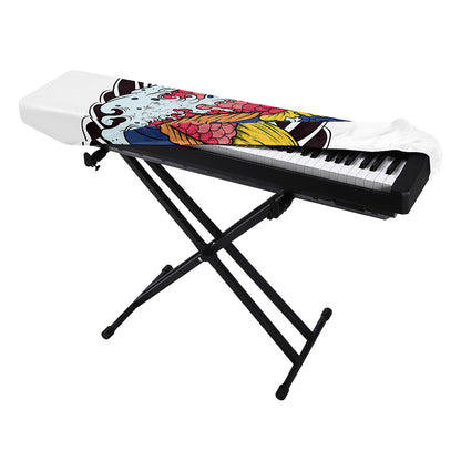 Japanese Koi Carp Tattoo Print Piano Keyboard Cover