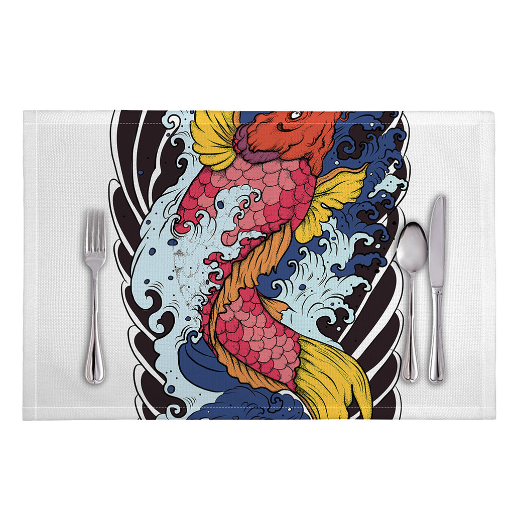 Japanese Koi Carp Tattoo Print Placemat