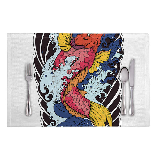 Japanese Koi Carp Tattoo Print Placemat