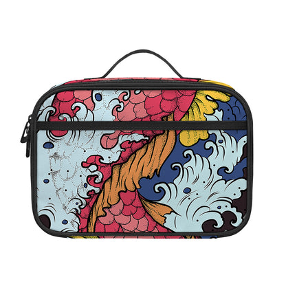 Japanese Koi Carp Tattoo Print Portable Lunch Bag