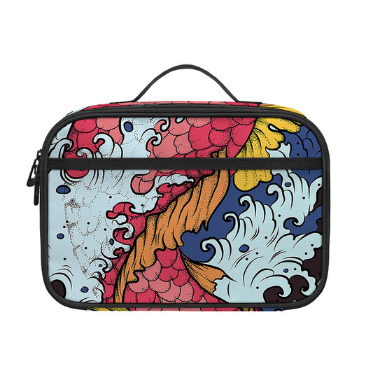 Japanese Koi Carp Tattoo Print Portable Lunch Bag