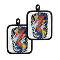 Japanese Koi Carp Tattoo Print Pot Holders