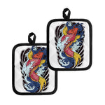 Japanese Koi Carp Tattoo Print Pot Holders